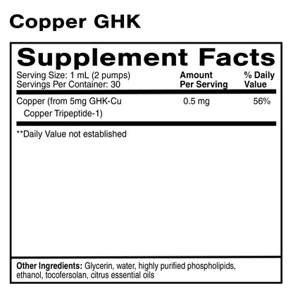 Oral Liposomal Copper GHK - 6 Pack