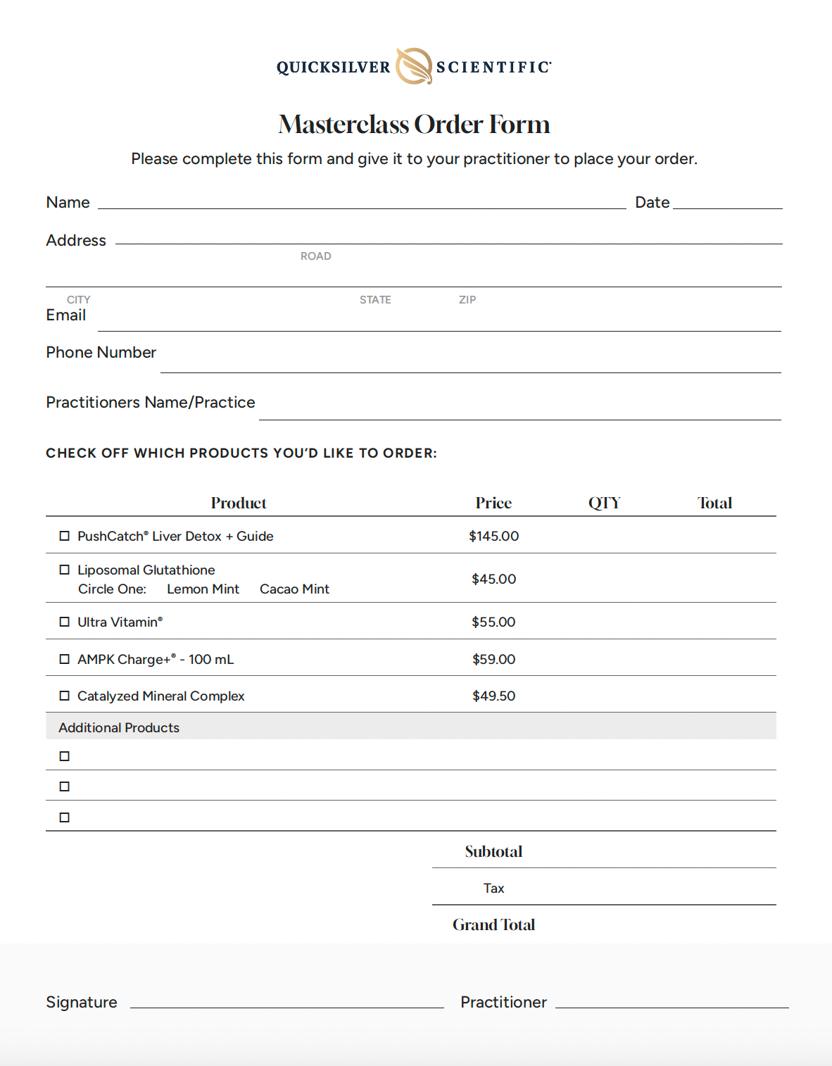 Quicksilver Scientific Masterclass - PushCatch® Liver Detox Program